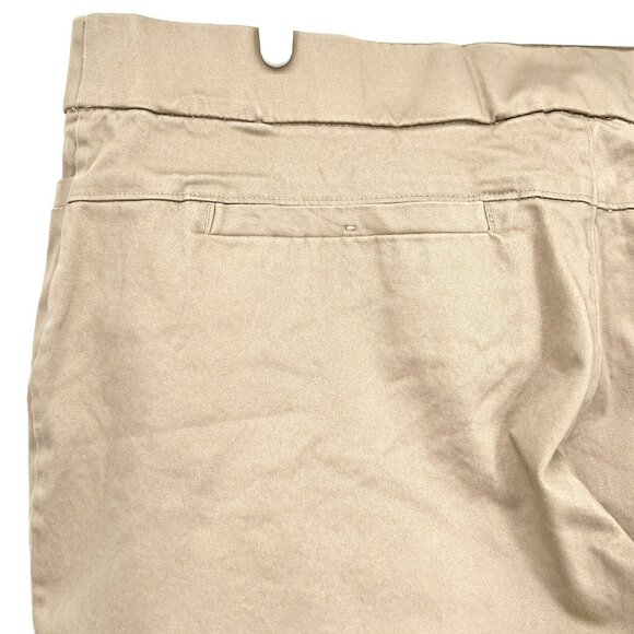 LEE Women's Natural Fit Pull-on Straight Leg High Rise Flat Tan Pants Size 24W - Picture 6 of 8